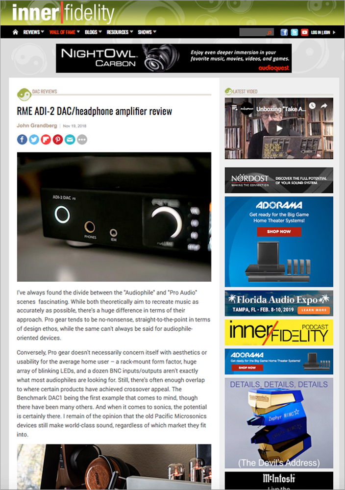 RME ADI-2 DAC review by Basshead.Club